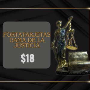 ESCULTURA DE RESINA DE LA DIOSA DE LA JUSTICIA ACABADO METÁLICO